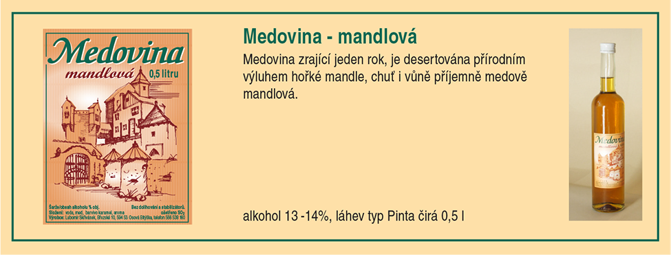 Medovina mandlová - detail